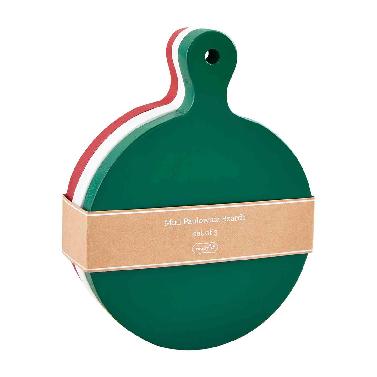 Red, white, and green Paulownia wood mini paddle board set with life vest