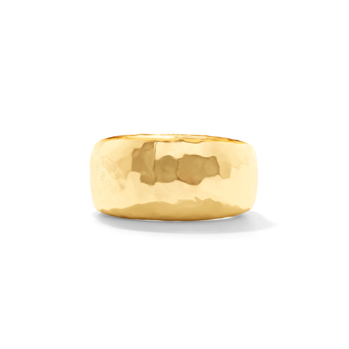 Handmade Cleopatra ring band in gold-plated brass with a textured artisan finish.