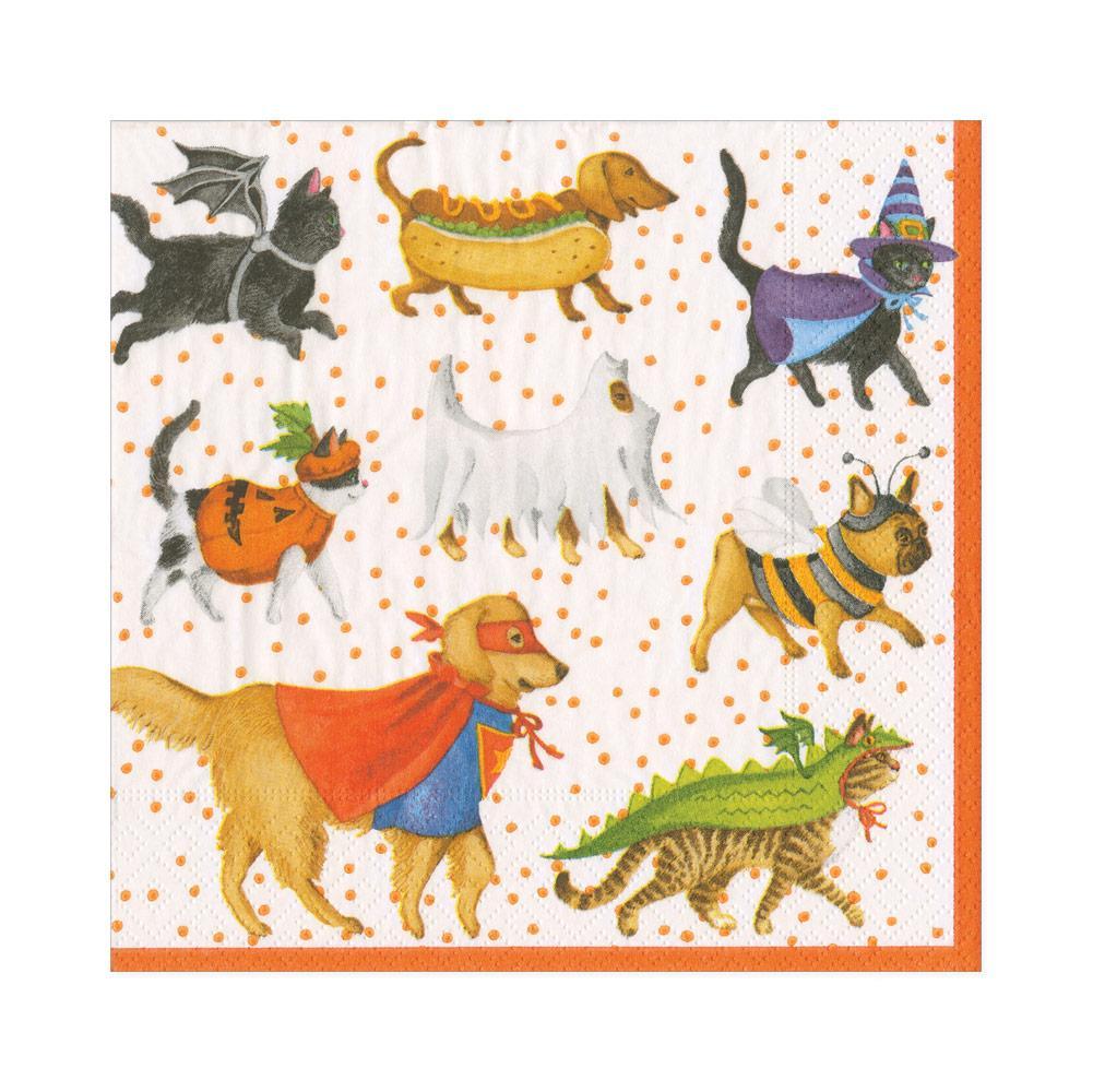 Pack of Caspari triple-ply luncheon napkins featuring museum artwork designs printed in Germany.