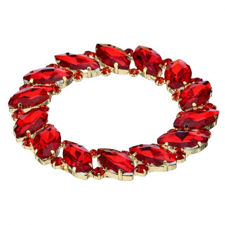 Jewel Candle Wreath Ring in gold metal with a circular wreath silhouette and embedded gemstone accents.