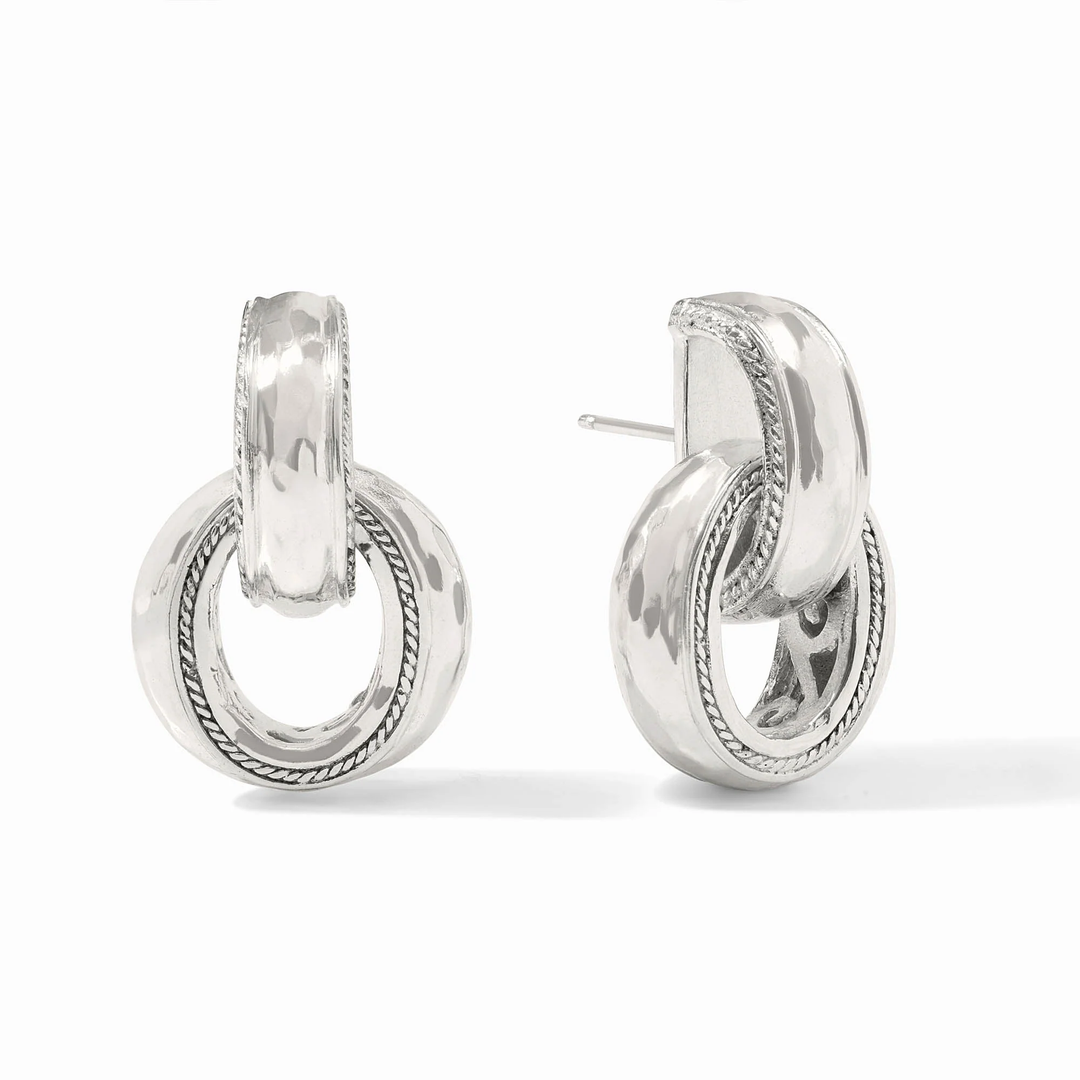 Cannes Doorknocker Earring Silver