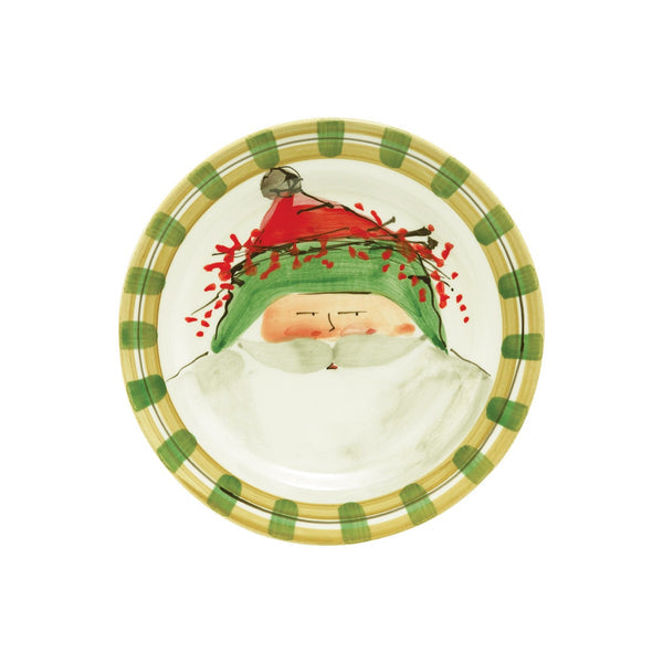 White Terra Bianca earthenware round salad plate with a simple rim.