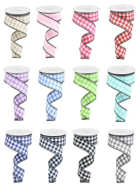 White fabric with a blue gingham check pattern.