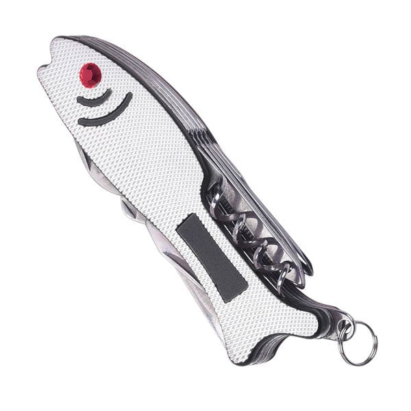 Stainless steel Fisherman's Friend multi-function pocket tool with alloy construction.