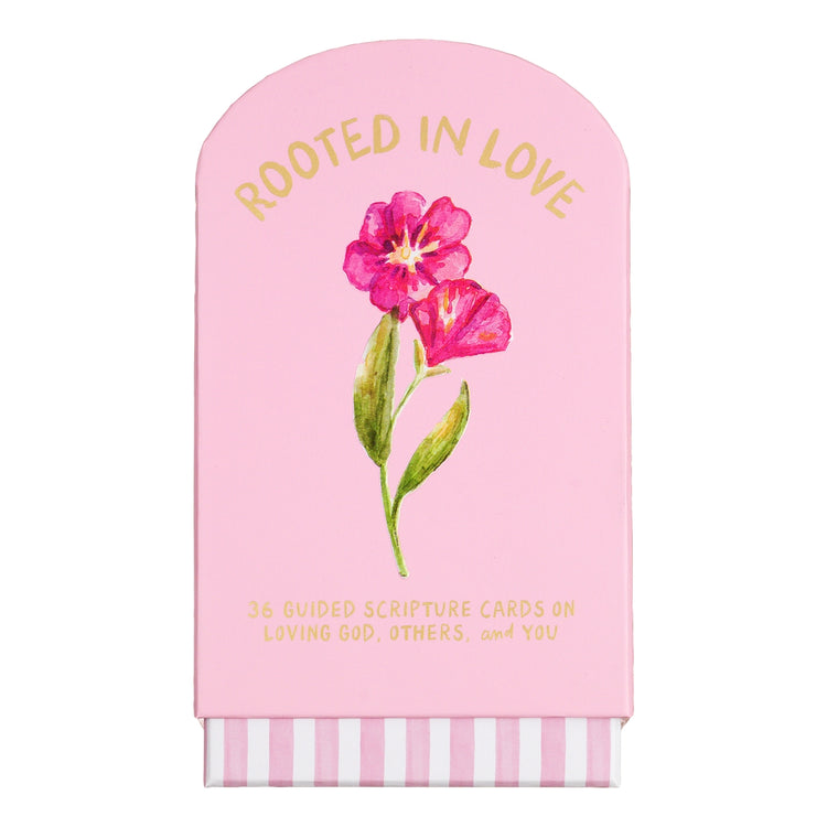 Faith Collection guided cards with stand in natural wood finish featuring inspirational text.