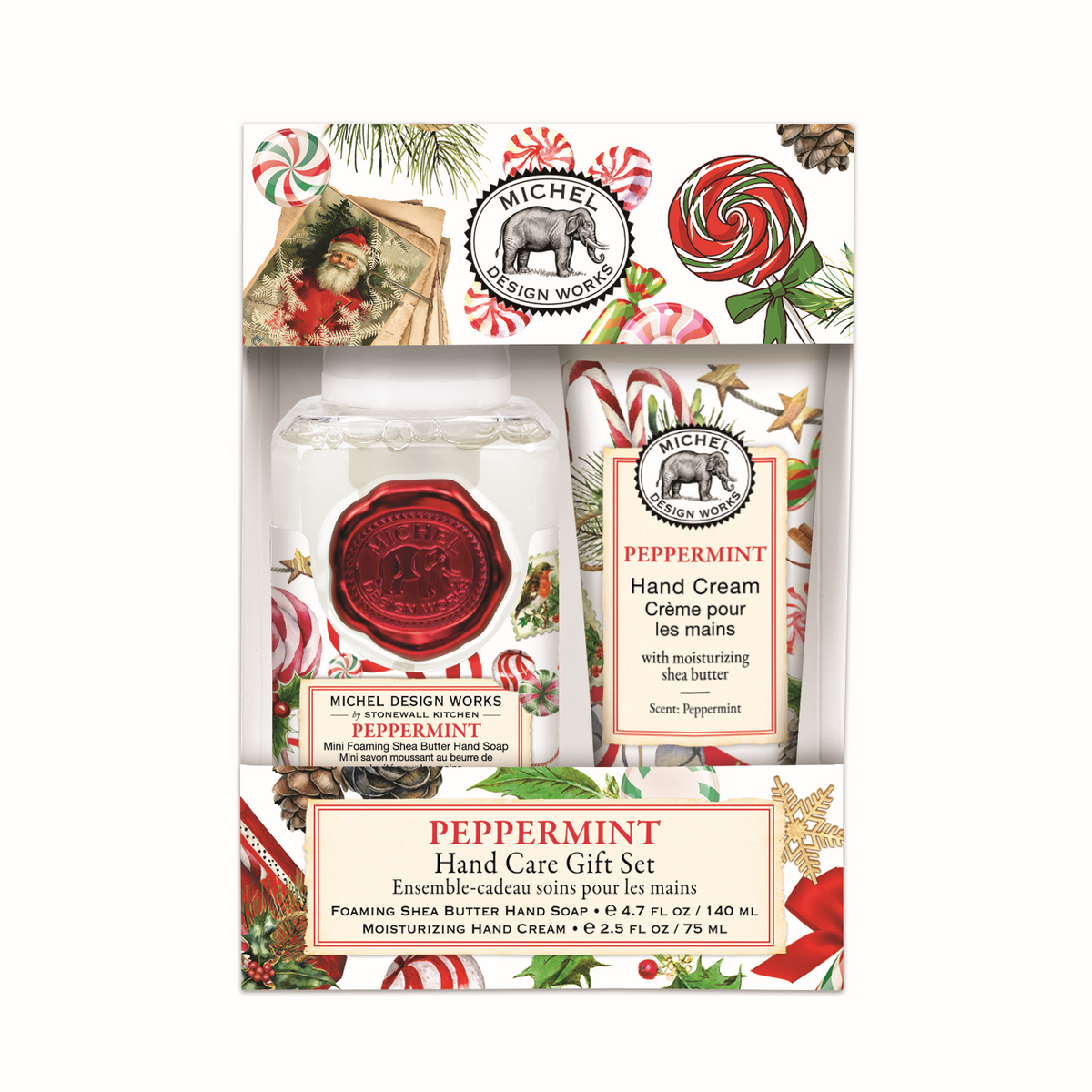 Hand Care Gift Set containing a foamer bottle and hand cream tube.