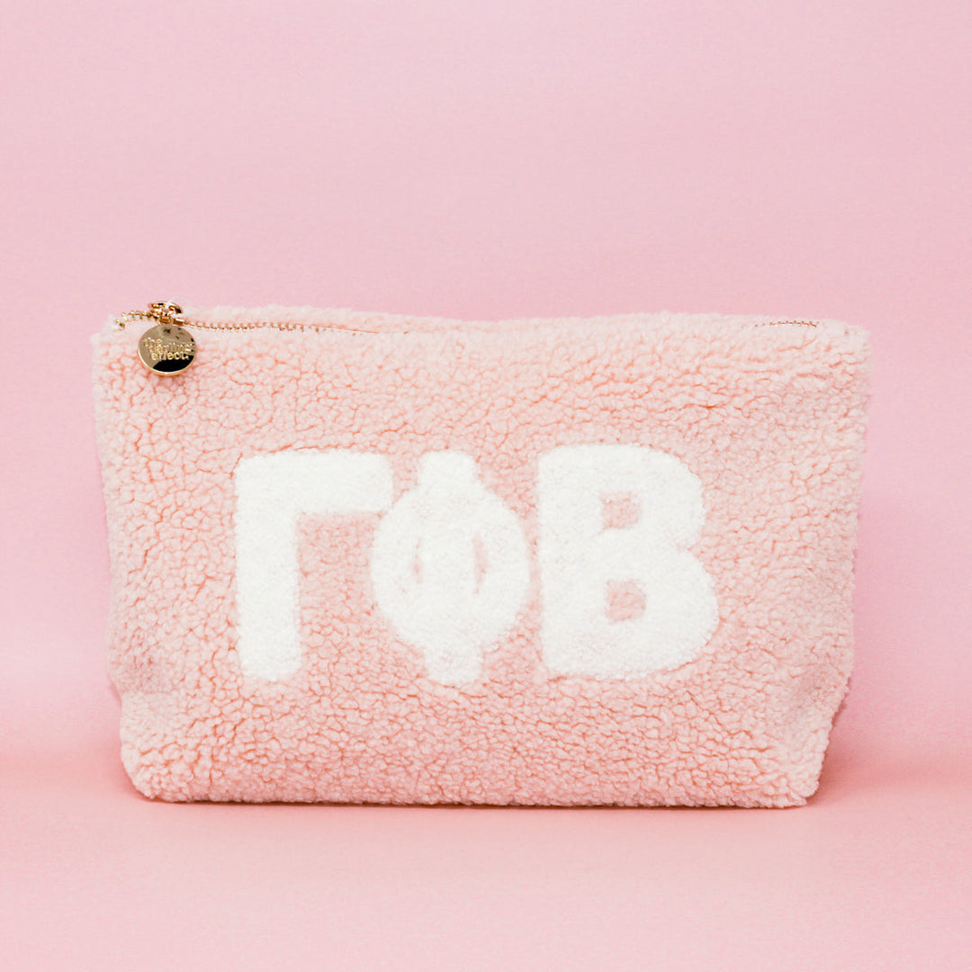 Sorority Teddy Letter Pouch Blush