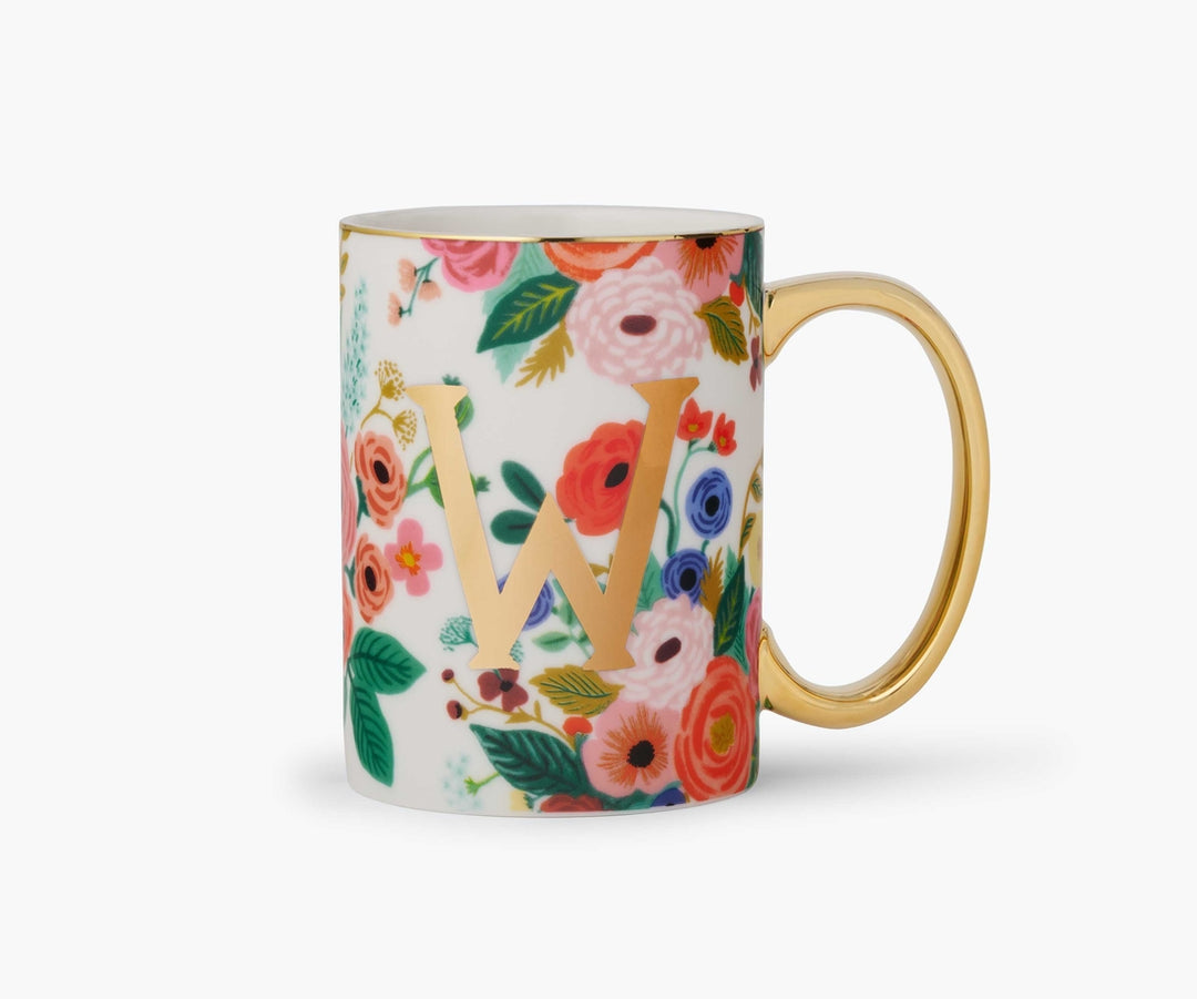 Garden Party Porcelain Monogram Mug