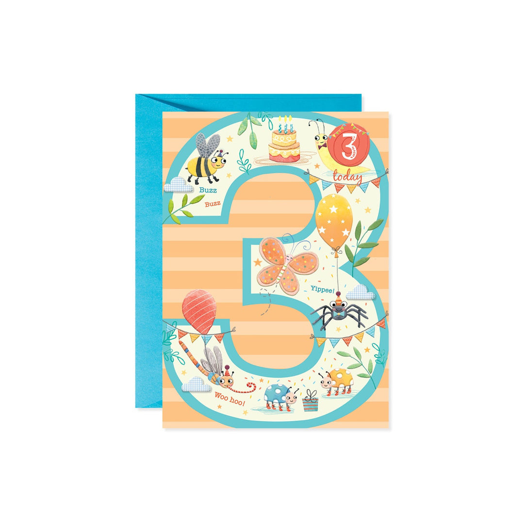 3-Buzz Buzz Bugs Card