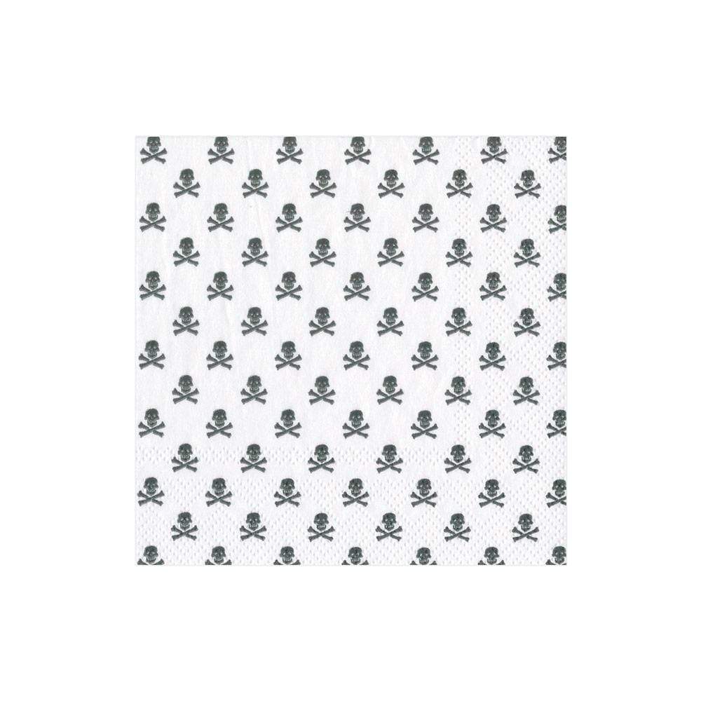 Packaged cocktail napkins with printed designs on triple-ply material.