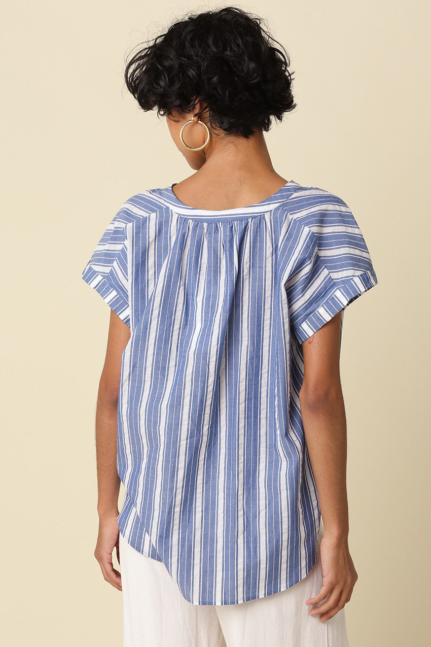 Gail Stripe Short Sleeve Shirt