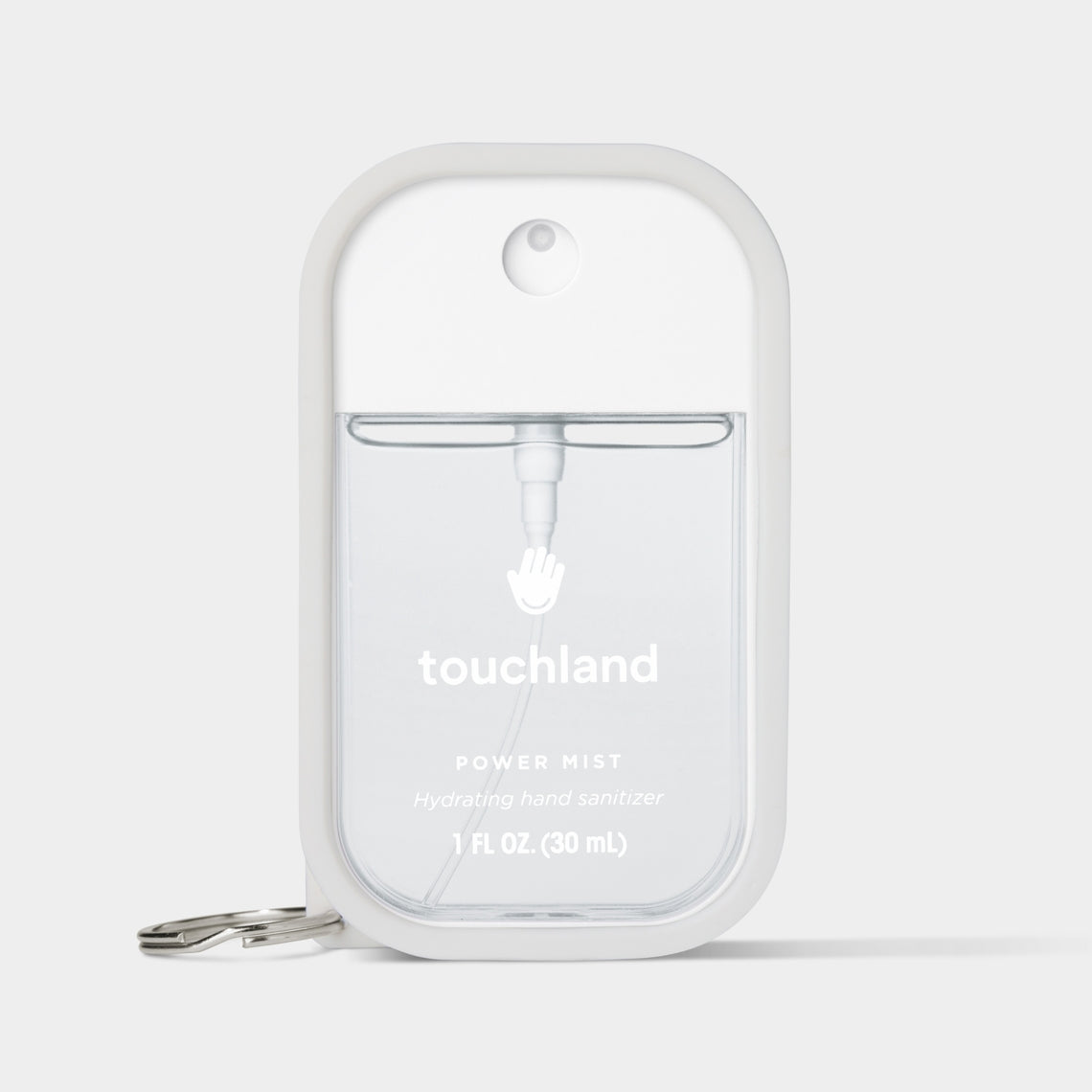 Icy White Hand Mist Case with minimalist bottle shape