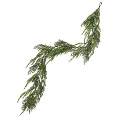 48-inch UV Natural Touch Cedar and Pine Garland with realistic green foliage and hanging loop.