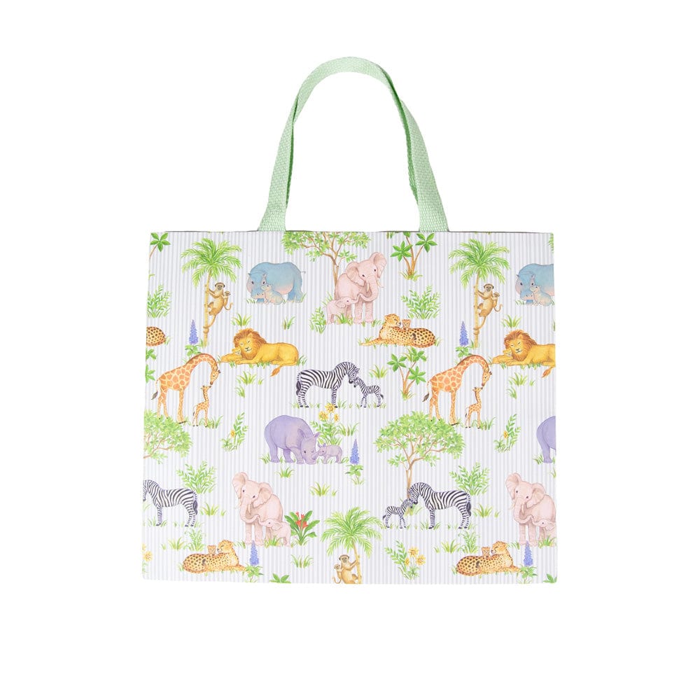 Large horizontal Safari print gift bag with sturdy handle