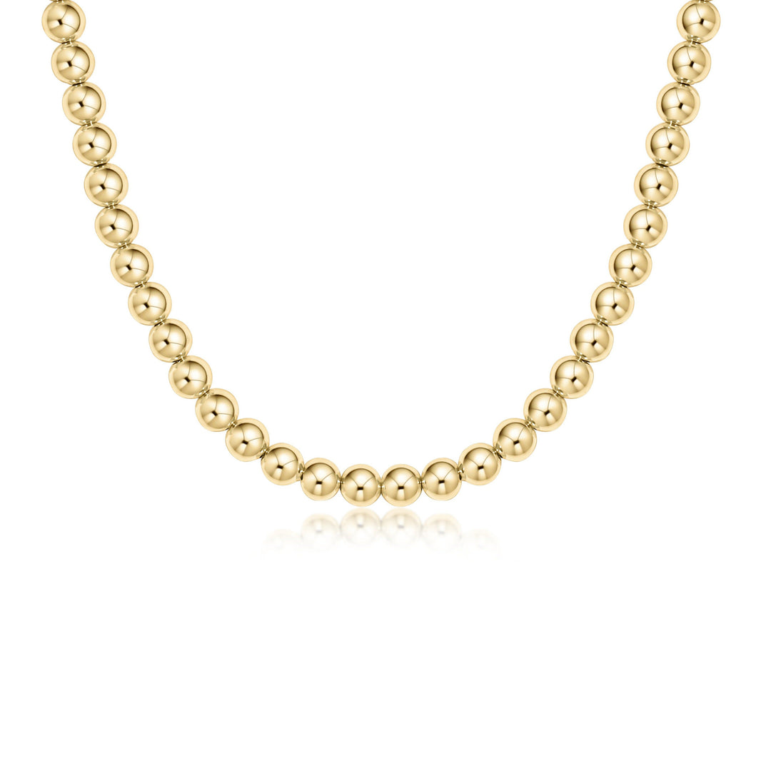 15" Choker Classic Gold  6mm Bead