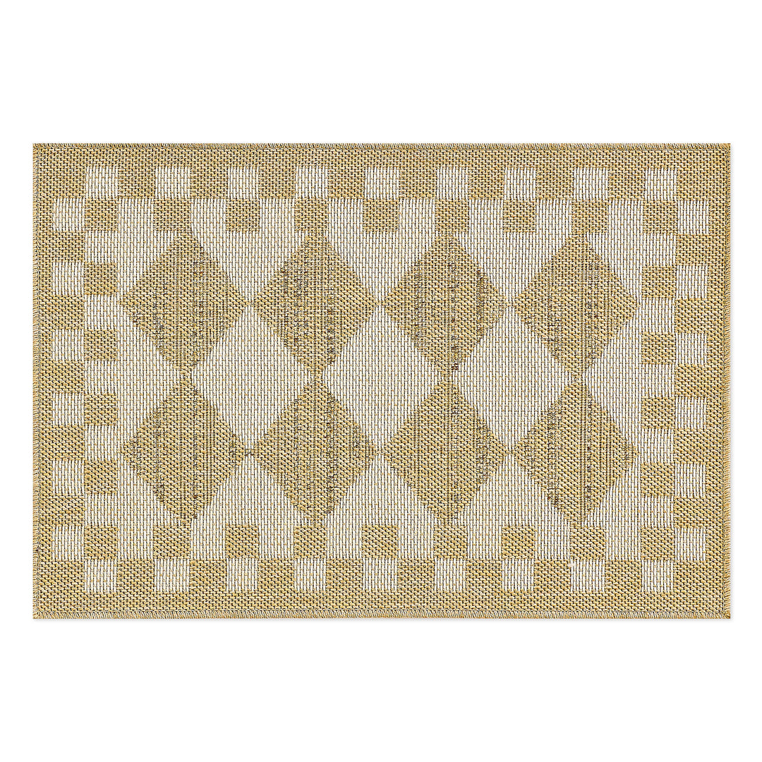 White Diamond 2' x 3' Indoor/Outdoor Rug