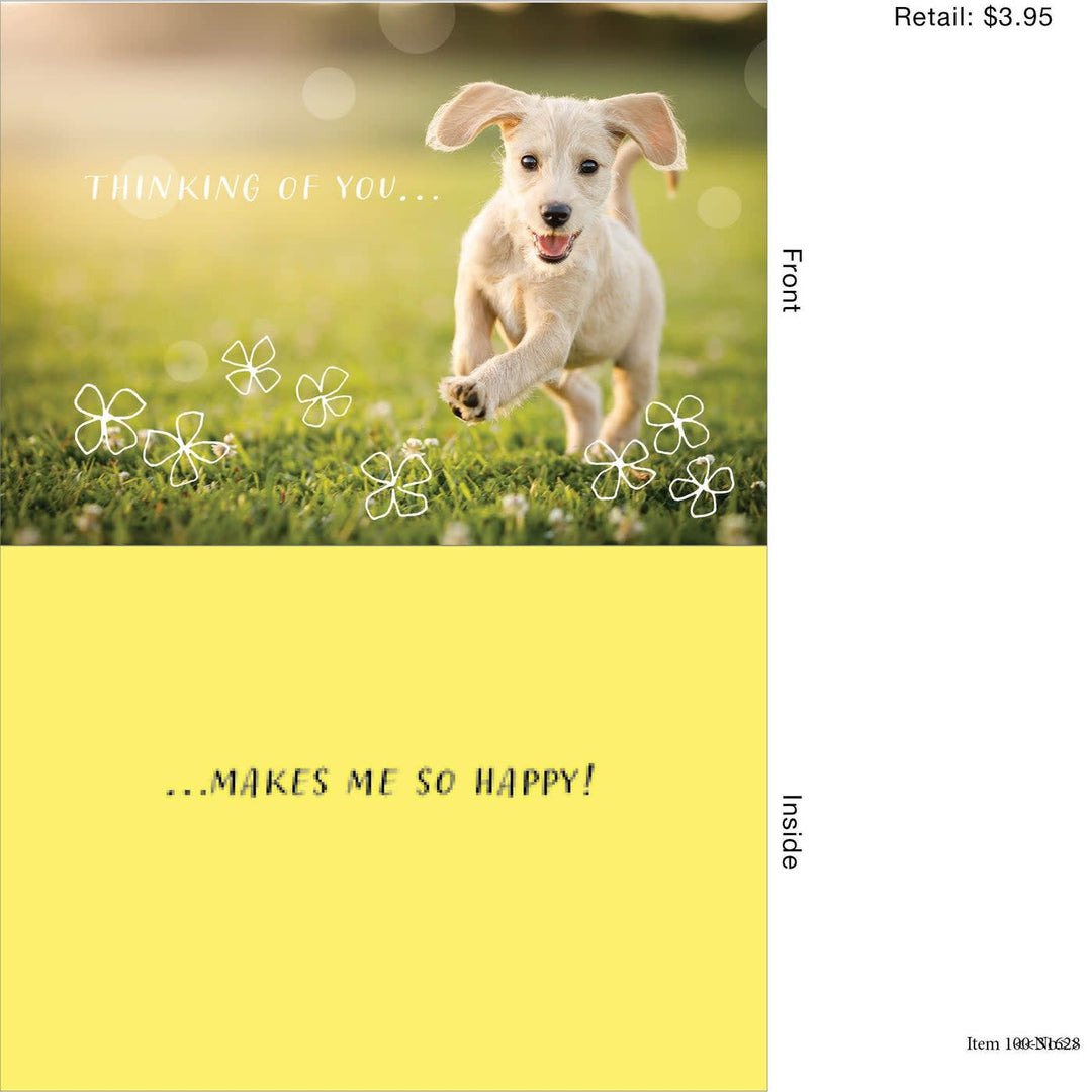 Happy Little Running Dog Card