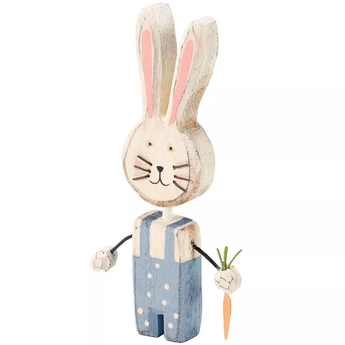 6-inch wooden Skippy Bunny Chunky Sitter with a natural finish.