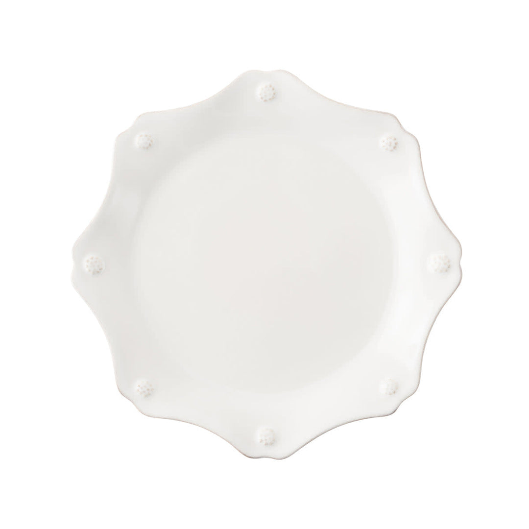 Berry & Thread Scallop Salad Plate - Whitewash