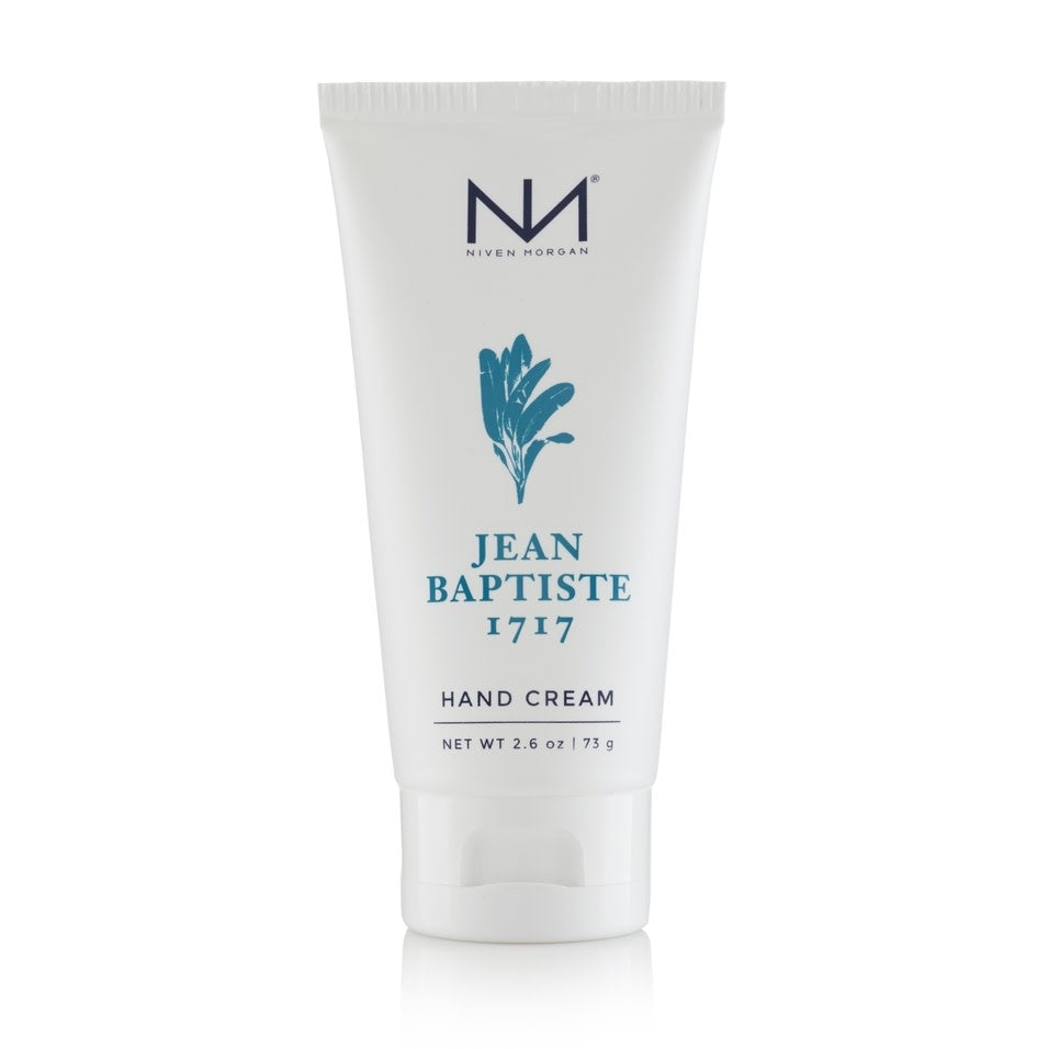 Jean Baptiste Travel Hand Cream in a white tube with gold accents.