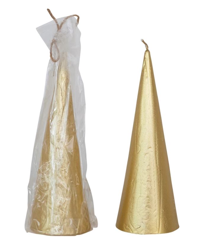 Unscented Tree Shaped Candle - Gold