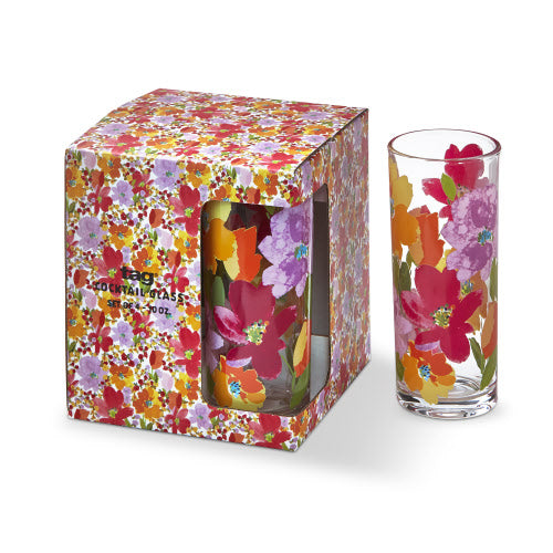 Set of clear glass drinking glasses with a simple cylindrical shape.