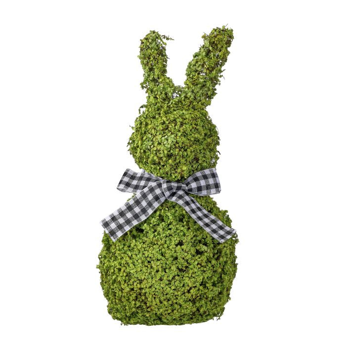 Baby Tears Vine Bunny wall decor featuring a rustic bunny silhouette surrounded by greenery with white baby tears flowers.