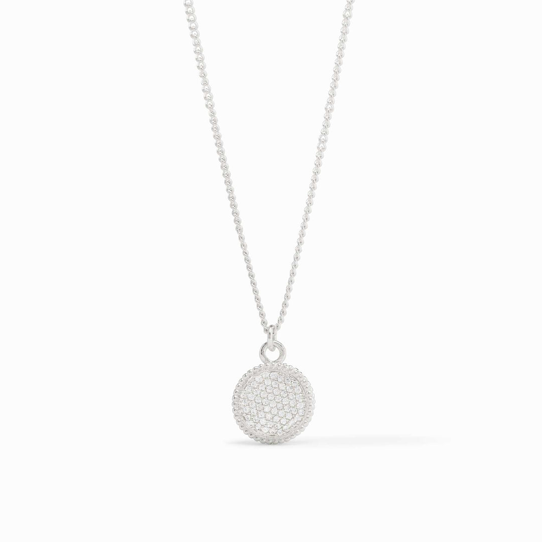 Fleur-de-Lis Solitaire Silver Necklace