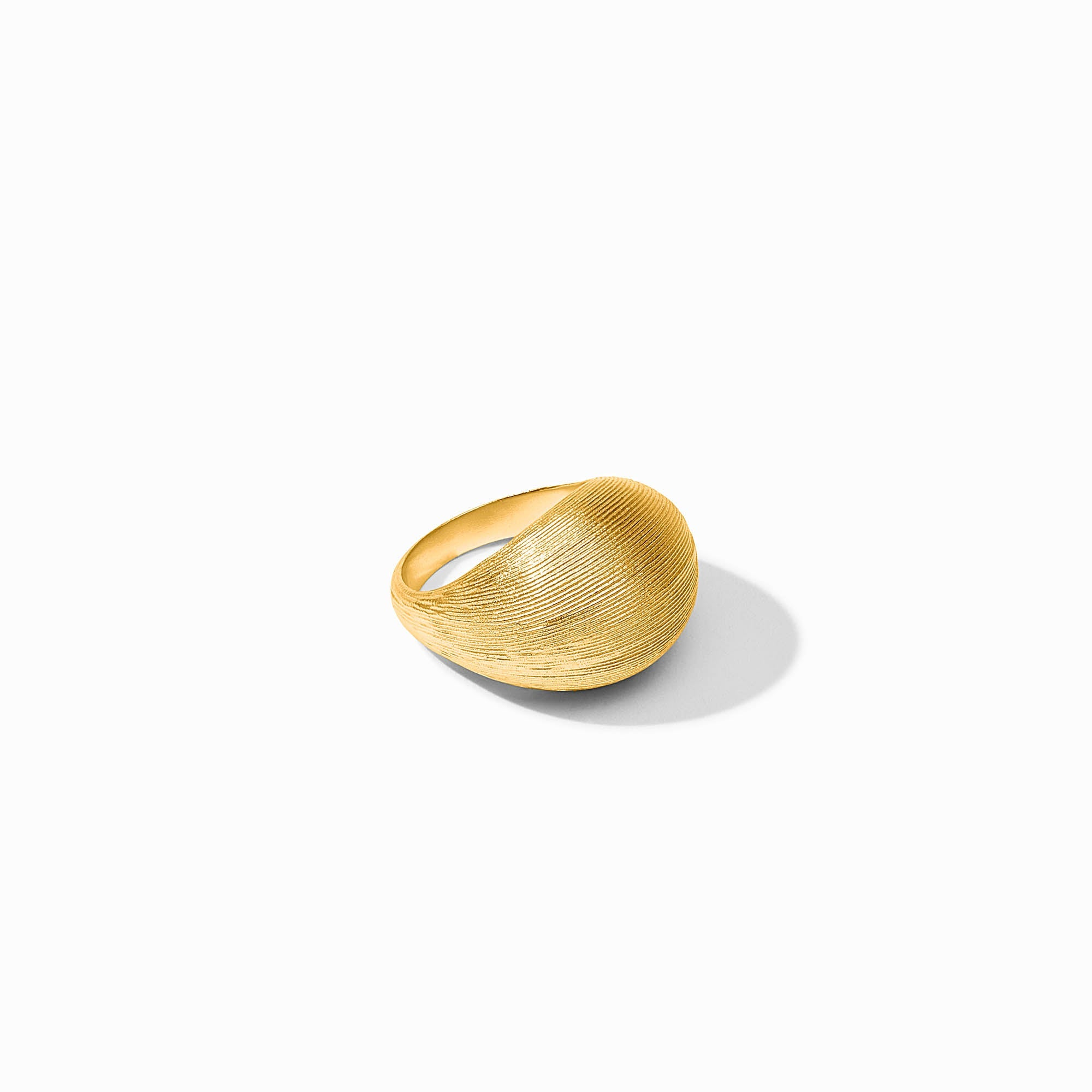 Cobblestone Bombé Ring in 24K gold plate with a textured, rounded silhouette.