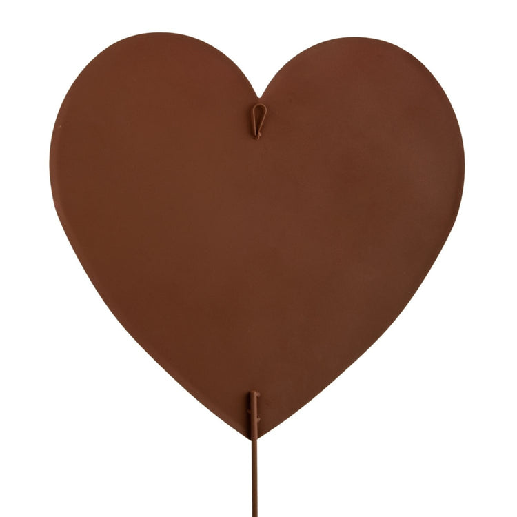 Edgy Polka Dot Heart stake with black polka dots on white background.