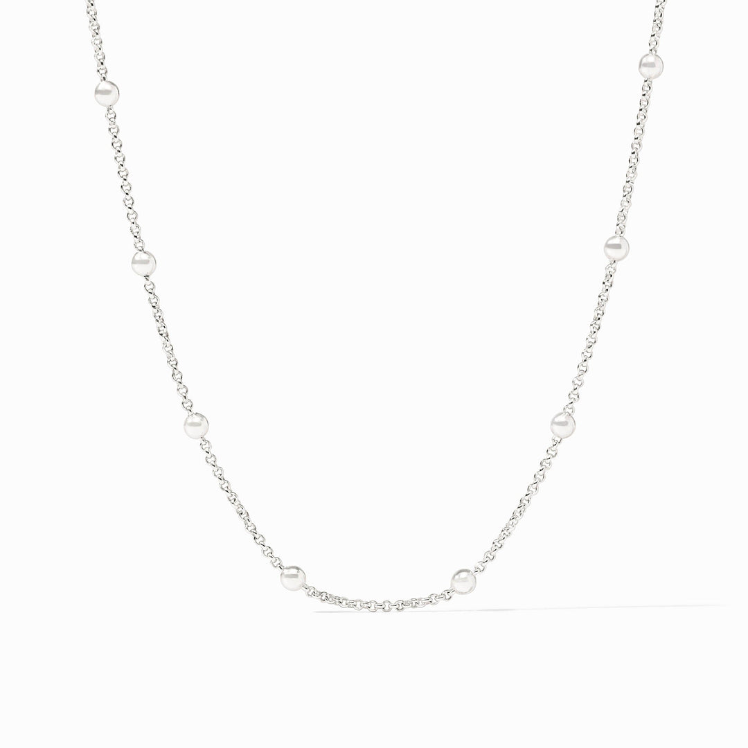 Solara Delicate Station Necklace Silver