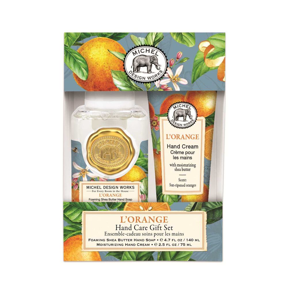 Hand Care Gift Set containing a foamer bottle and hand cream tube.