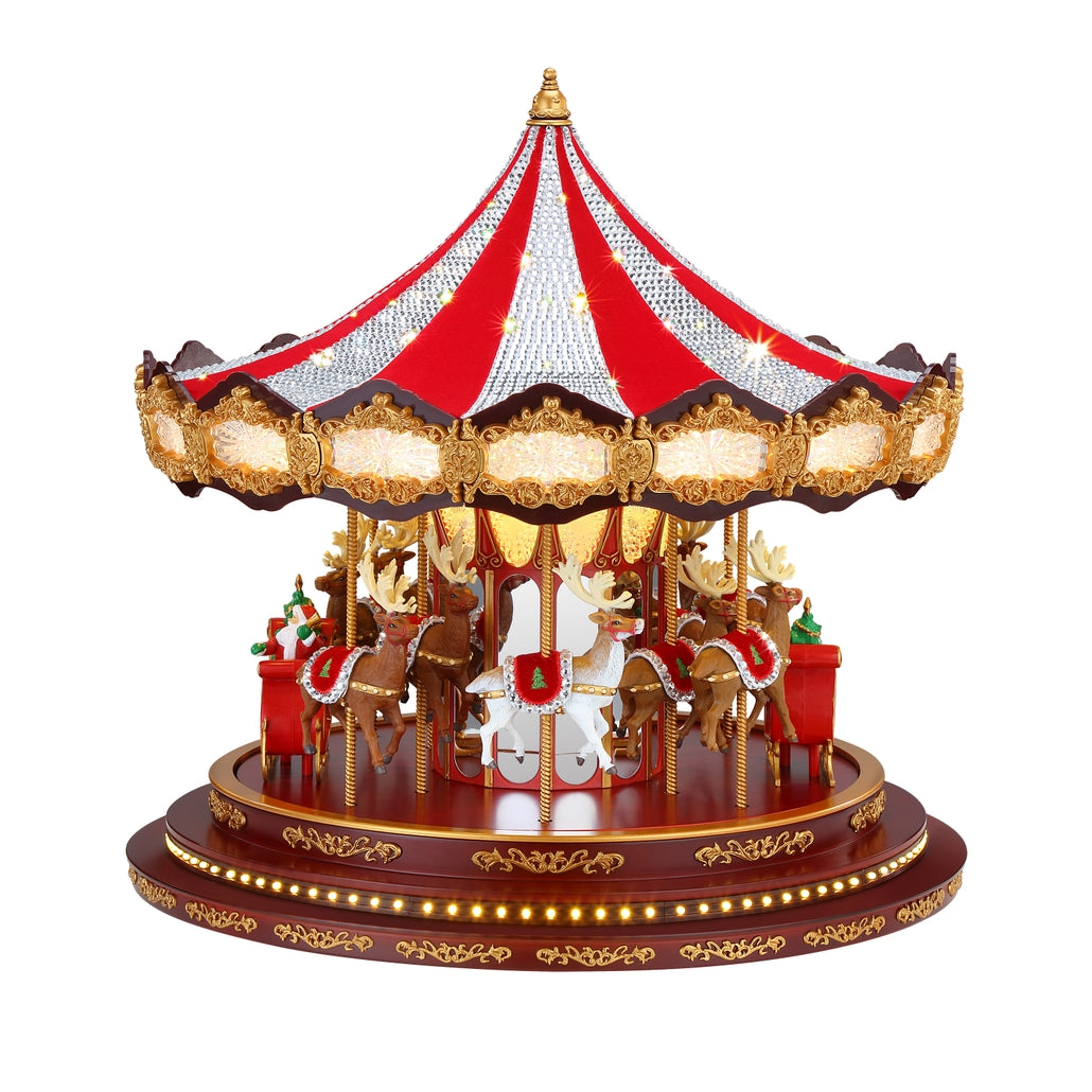 Christmas Deluxe Crystal Carousel