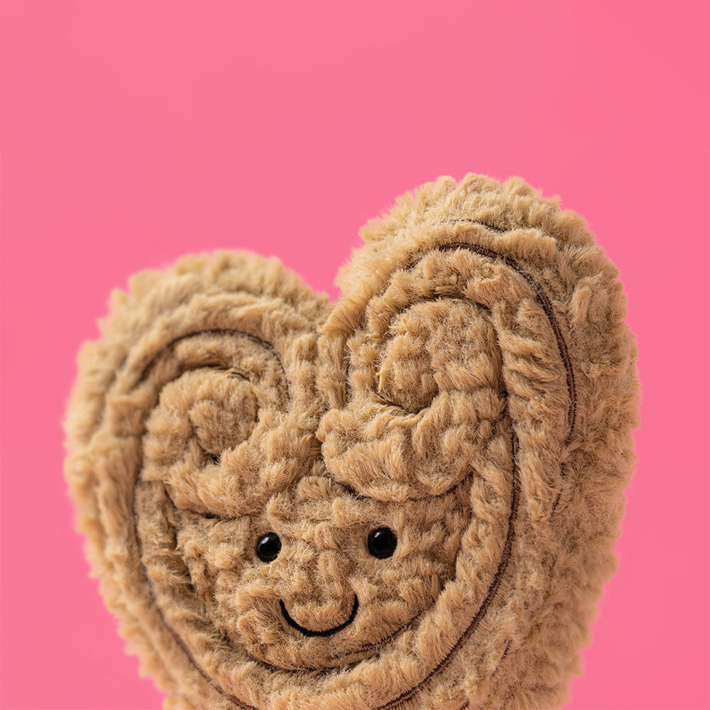 Amuseables Philippe Palmier plush toy with polyester cotton exterior, PE bean filling, and a palm tree silhouette design.