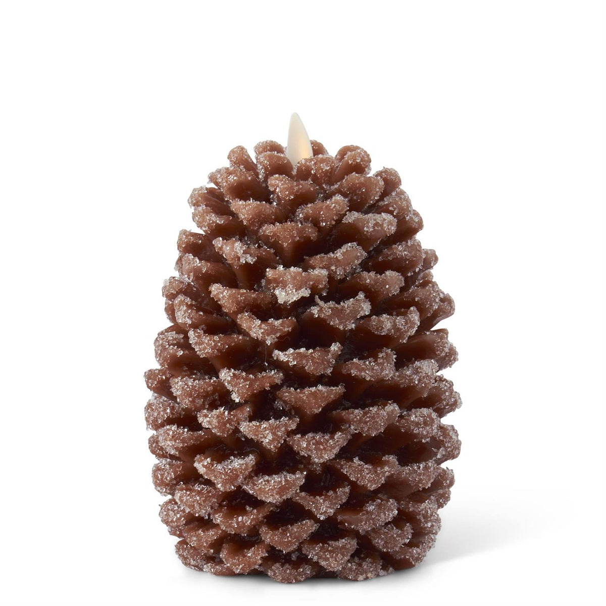 6.5-inch Pinecone Luminara indoor candle with electronic timer switch