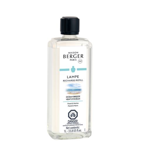 Lampe Berger recharge refill bottle with white cap against a neutral background.