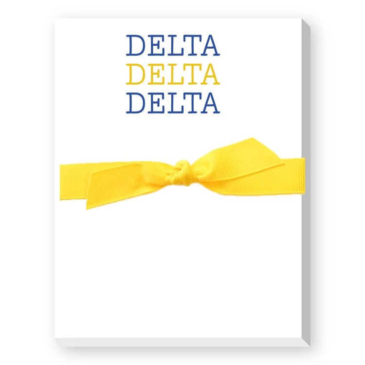 Sorority Colors Greek Mini Notepad with 40-sheet spiral binding in a compact rectangular shape.