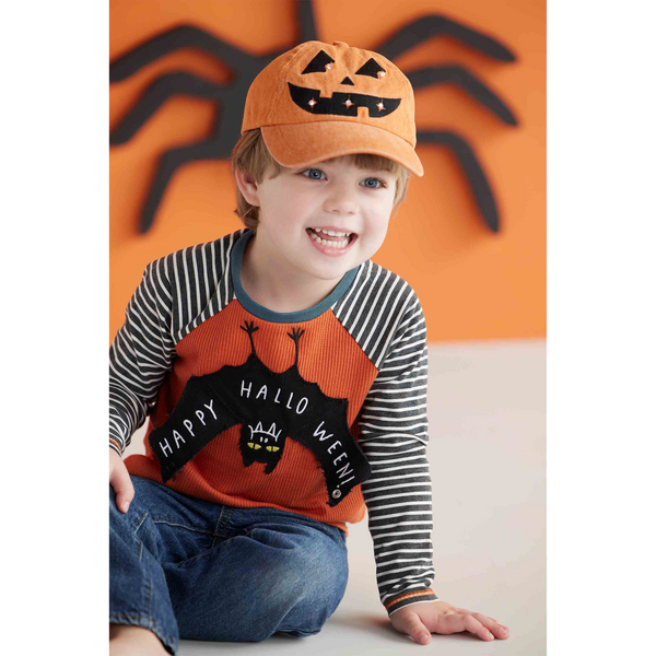 Jack-O-Lantern Light-Up Baseball Hat