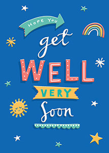 Get Well Very Soon Icons Greeting Card