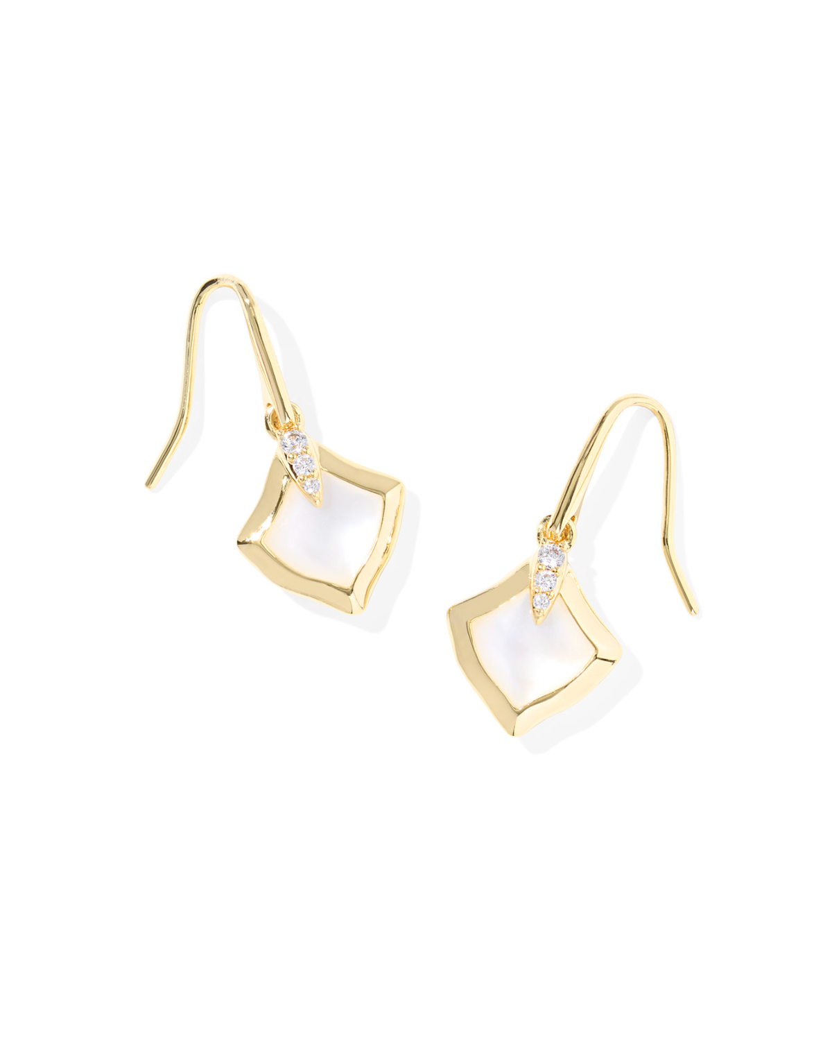 Joelle small drop earrings featuring a sleek silhouette with dazzling detail on an earwire closure.