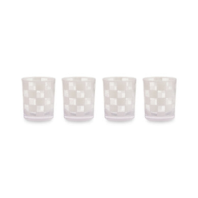 Check Acrylic Tumbler - Set Of 4