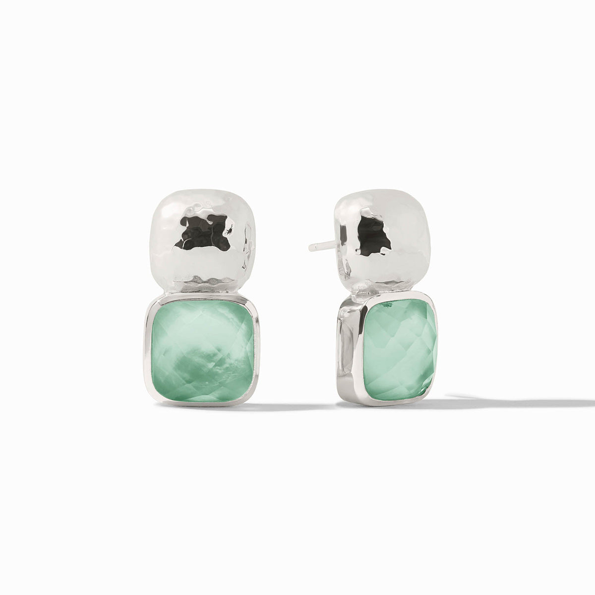 Julie Vos Catalina silver-plated glass earring with pierced ear post