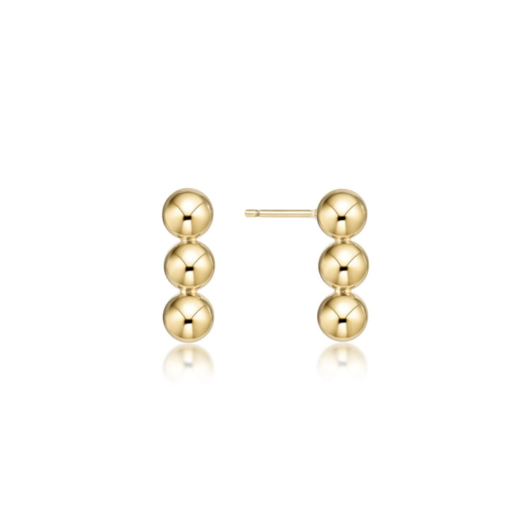 6mm gold-filled stud earring with a simple round bead silhouette.