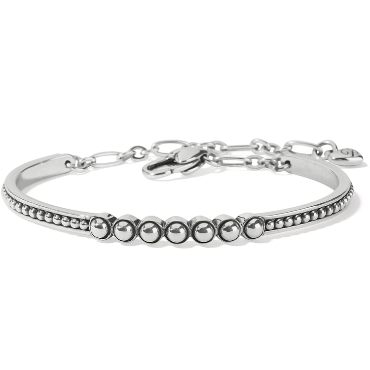Silver plated bar bracelet with lobster claw closure