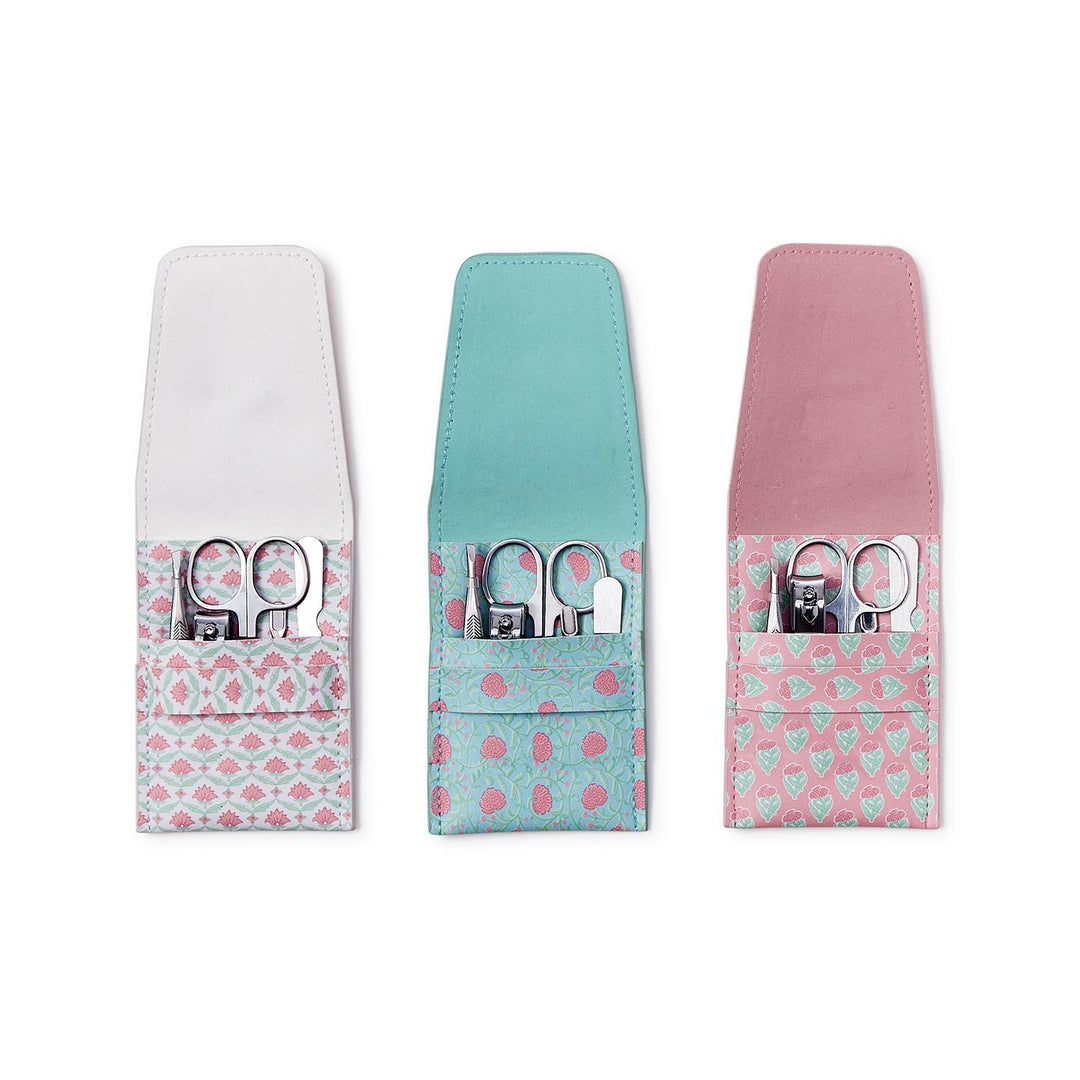 Floral Block Print Manicure Kit