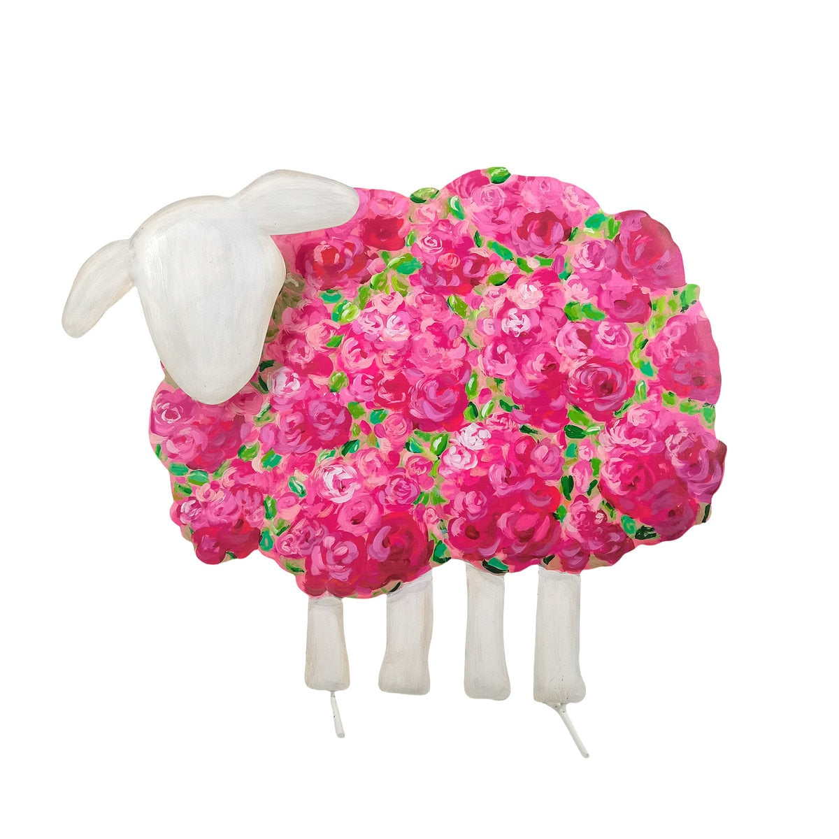 Pink Rose Lamb Yard stand-alone pet bed with a soft fabric exterior.