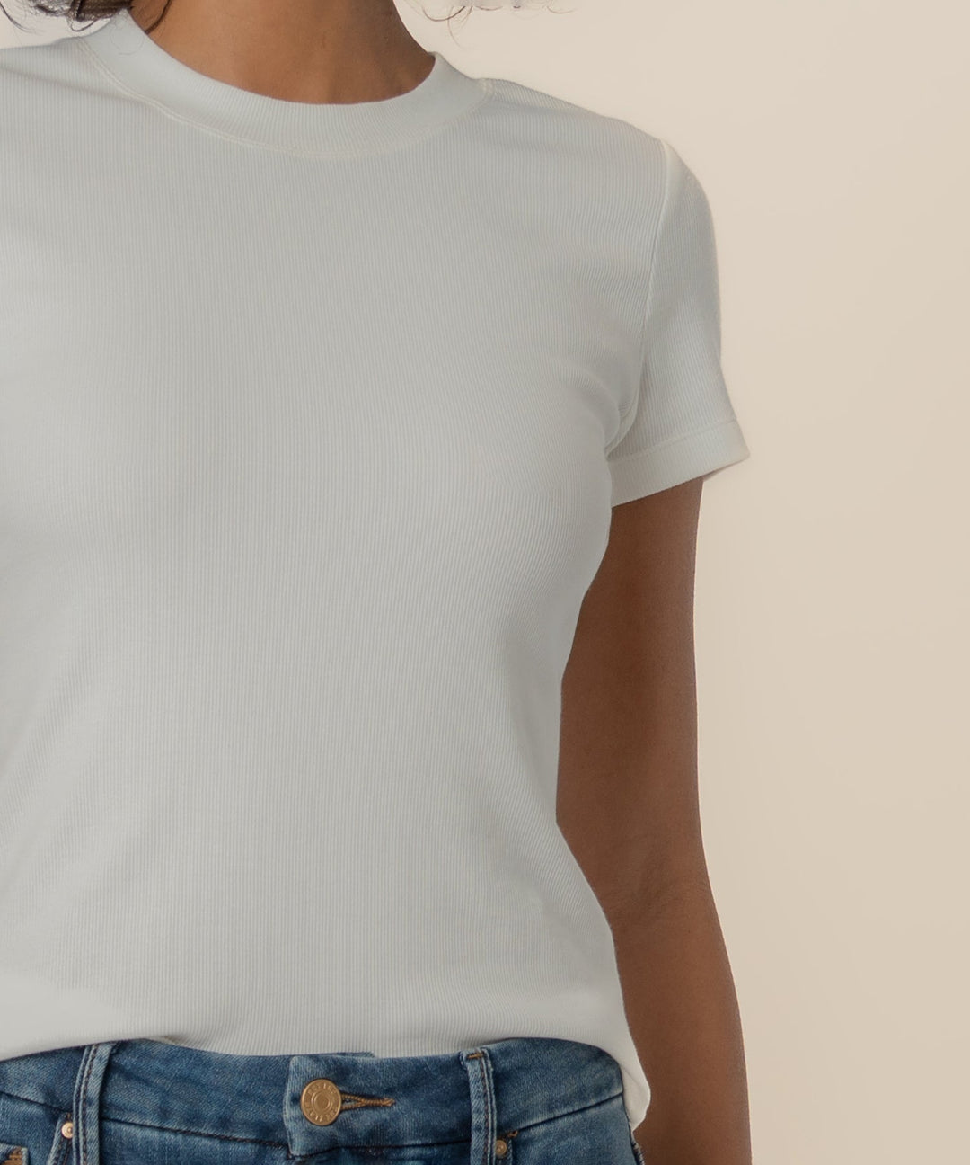Langley Short Sleeve Rib Top