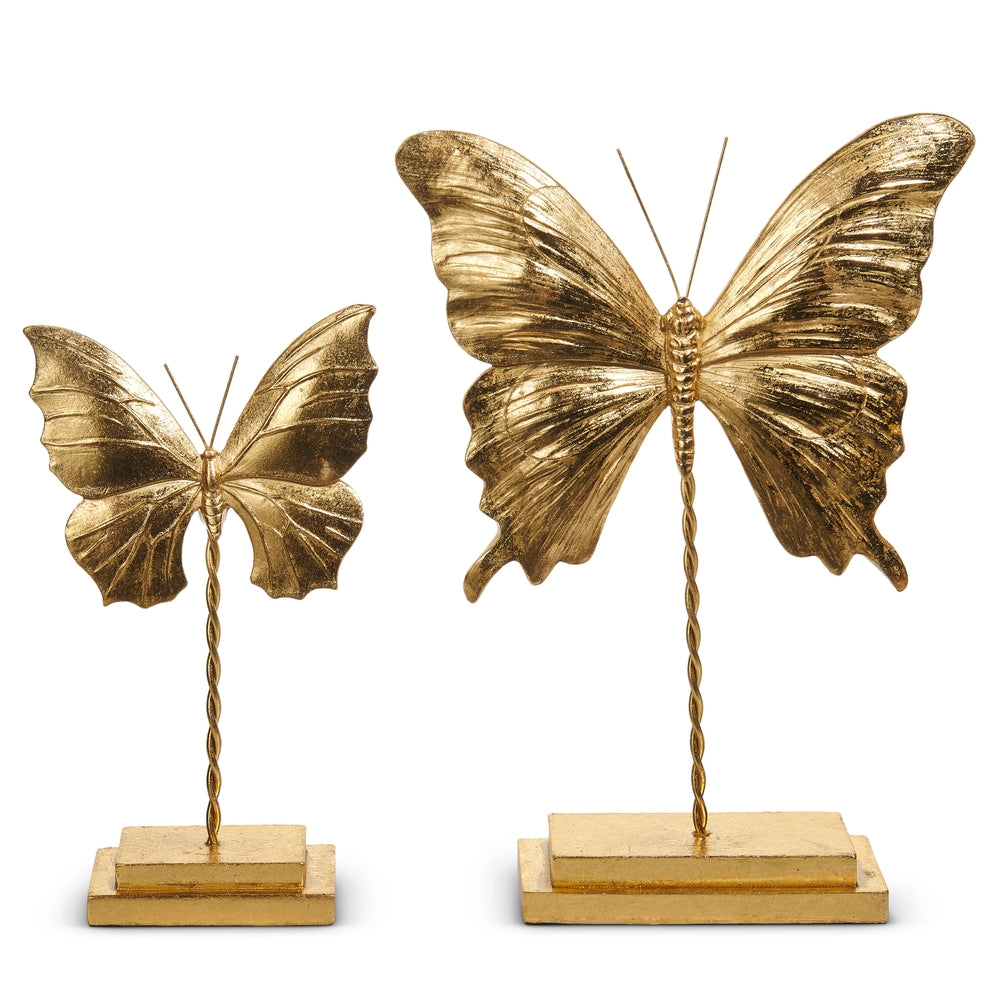 Gilded Butterflies on Stand - Sold Individually