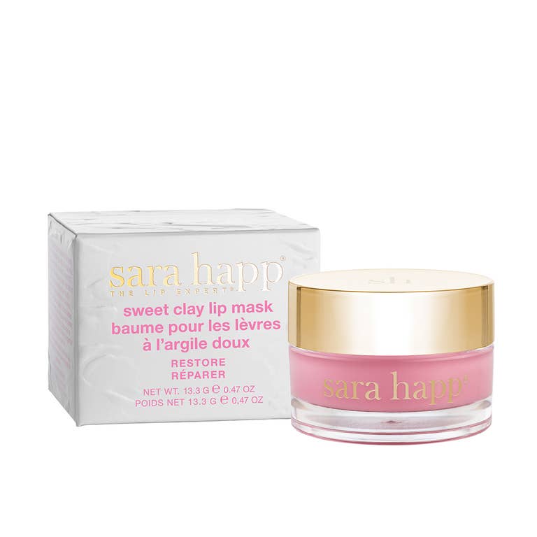 The Sweet Clay Lip Mask in a smooth clay texture with a neutral beige color.