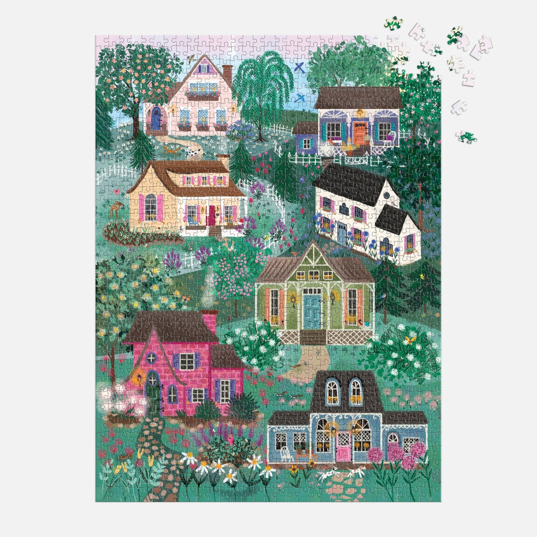 Joy Laforme the Cottage Hills 1000 Piece Puzzle in A Square Box